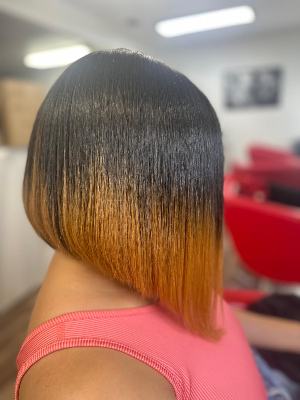Ombre bob hairstyle transformation at Hair Bar Experts